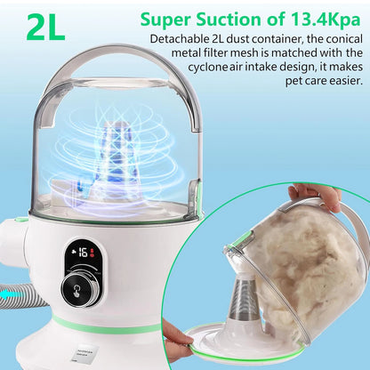 Professional Pet Grooming Kit with Vacuum Suction