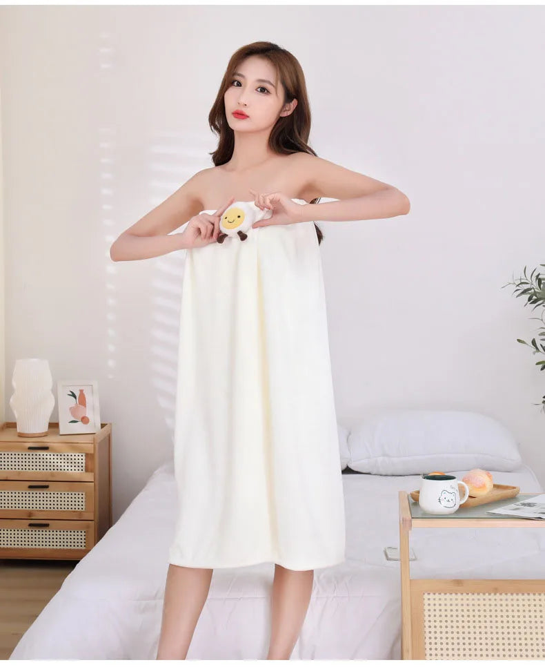 Adult Women Household Wearable Bath Towel Wrap
