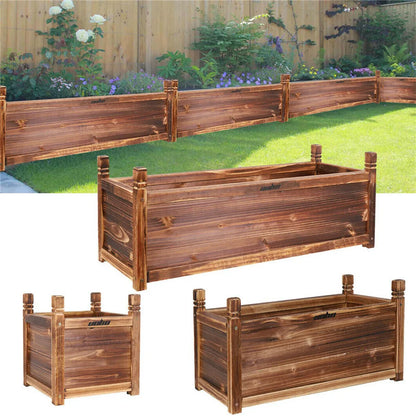 Wooden Raised Flower Bed Indoor Outdoor
