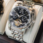 Automatic Mechanical Business Wristwatch Waterproof Stainless Steel