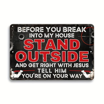 Wall Art Classic Humor Decor No Trespassing