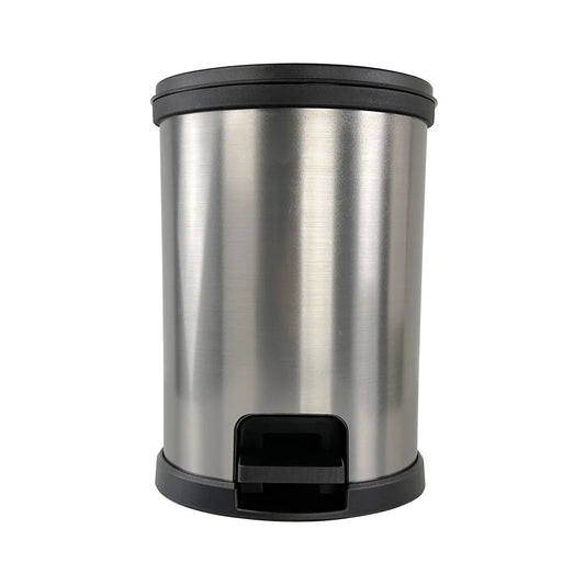 Round 1.5 Gallon Plastic Step Trash Can Touchless      Wastebasket Bathroom Office Indoor Use