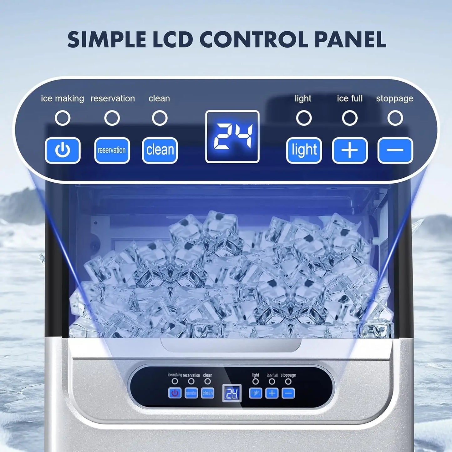 Tap or Barreled Water Ice Maker Machine