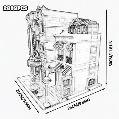 Downtown Street View House Model Building Blocks