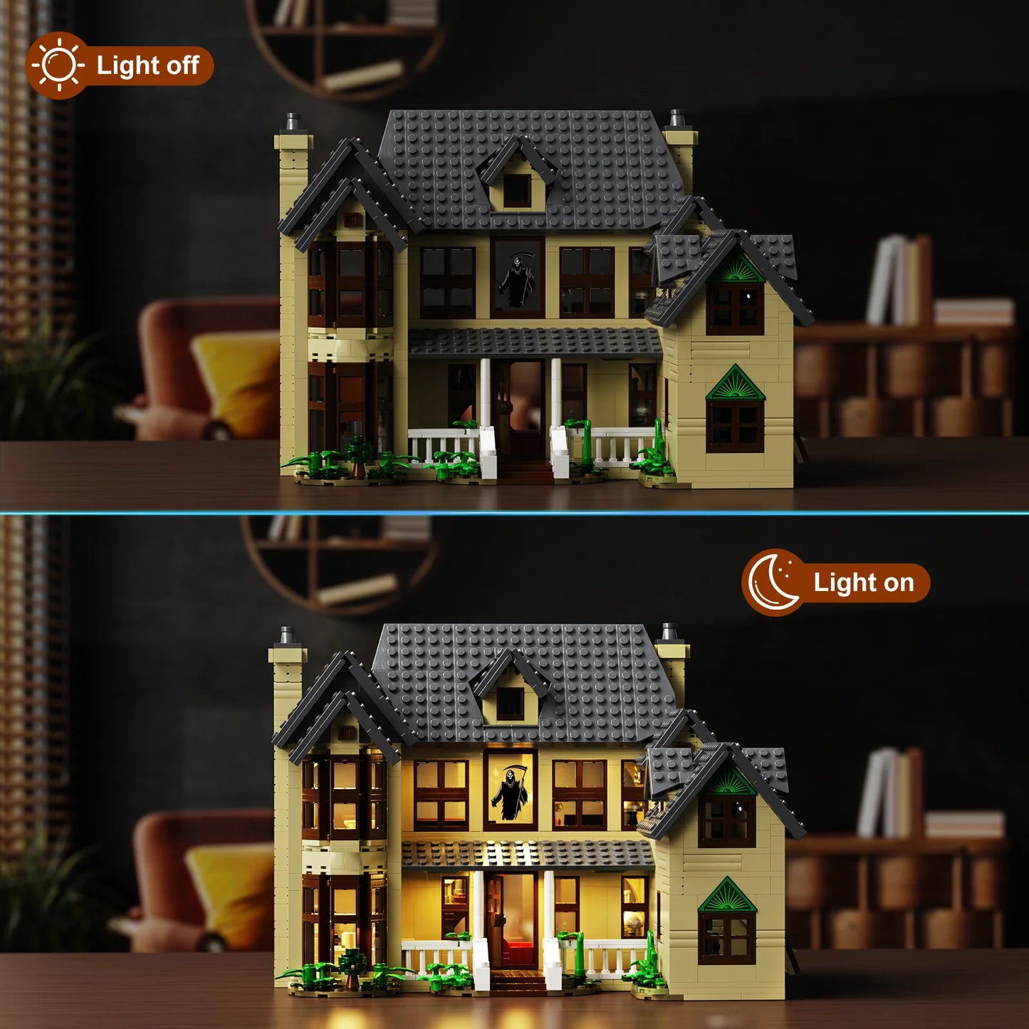 Scary Horror House Building Block Set, 1275 Pcs