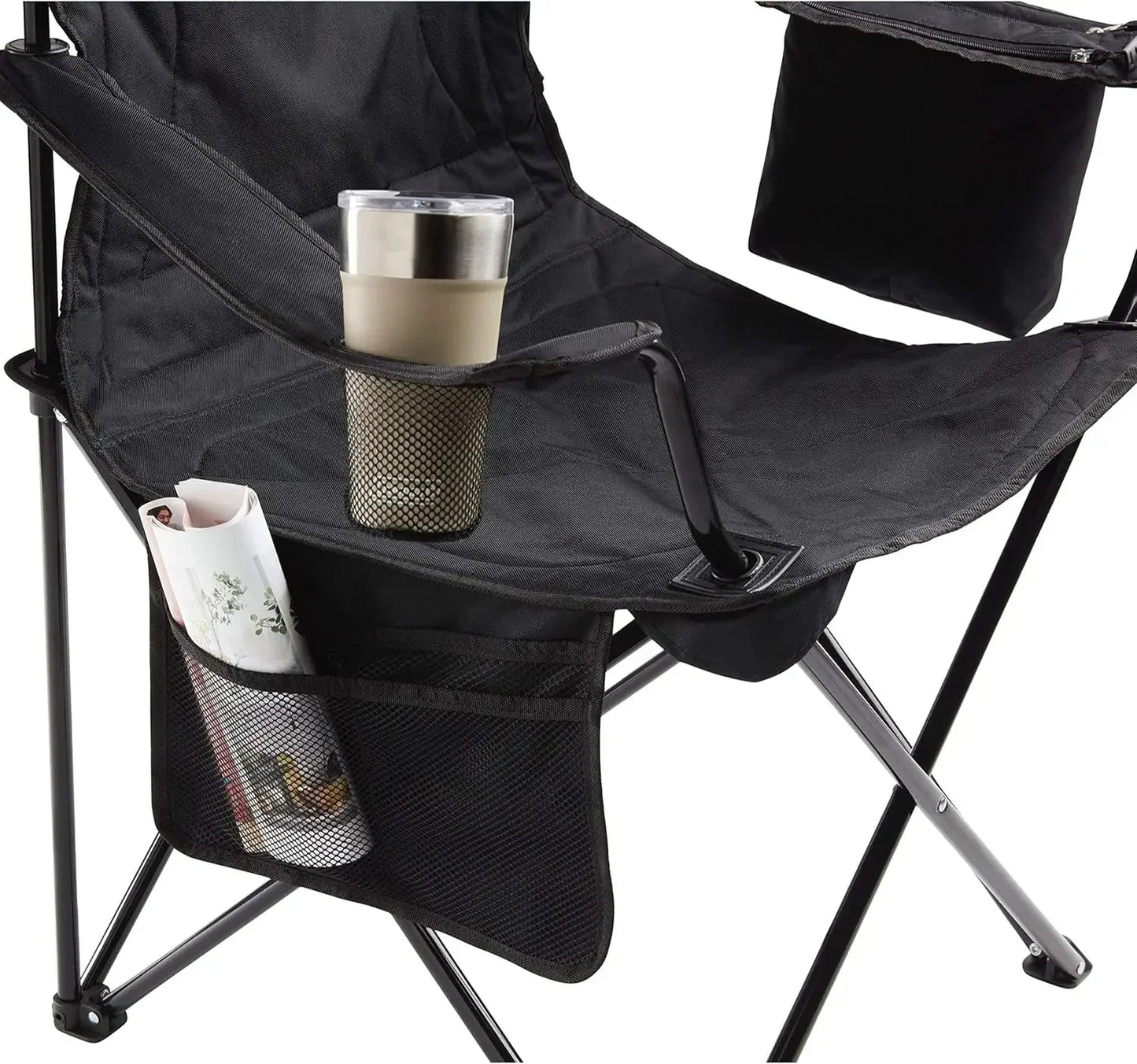 Customizable Portable Camping Chair with 4-Can Cooler