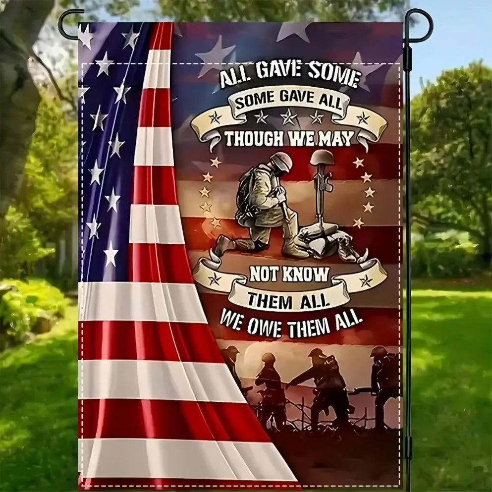 1 Patriotic Veteran Tribute Garden Flag Decor