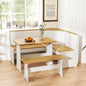 Breakfast Nook Kitchen Corner Dining Table Set