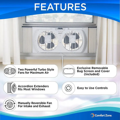 Twin Portable Air Cooler With Reversible Airflow Control