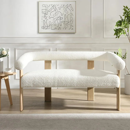 Living Room Loveseat, Modern Fabric, Upholstered