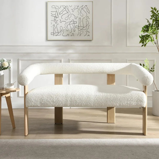 Living Room Loveseat, Modern Fabric, Upholstered