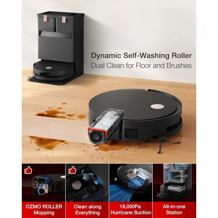 Robot Vacuum and Mop, Roller Mopping, 3D Sensor