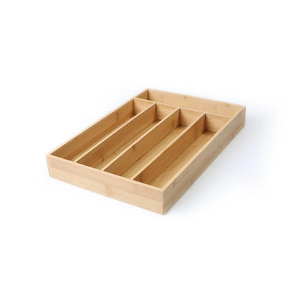 Natural Bamboo Silverware Organizer Drawer Divider