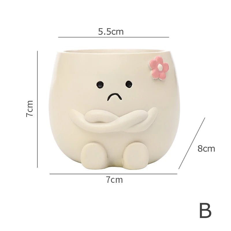 Smiley Face Mini Plant Pot Succulent Planter