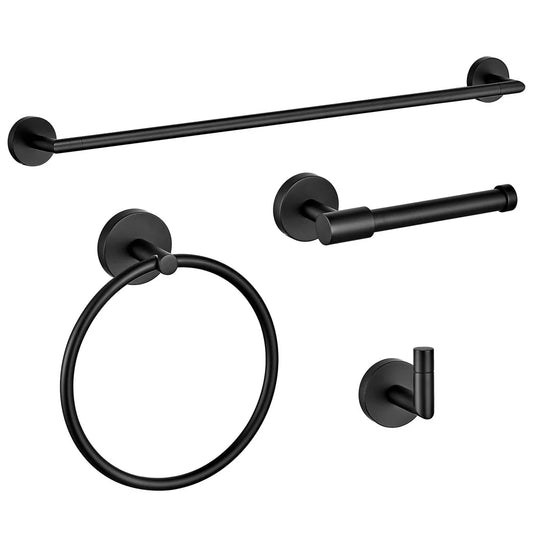 Bathroom Accessory Set Matte Black Towel Bar