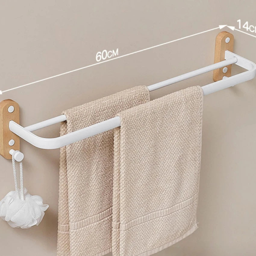 Bathroom Organizer and Storage Towel Rack Shelves    bathroom accessories corner shelf Bathroom towel bar no punching toilet storage shelf
