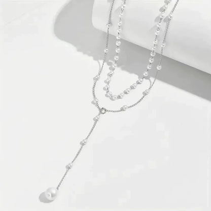 2025 New Imitation Pearl Double Layered Choker