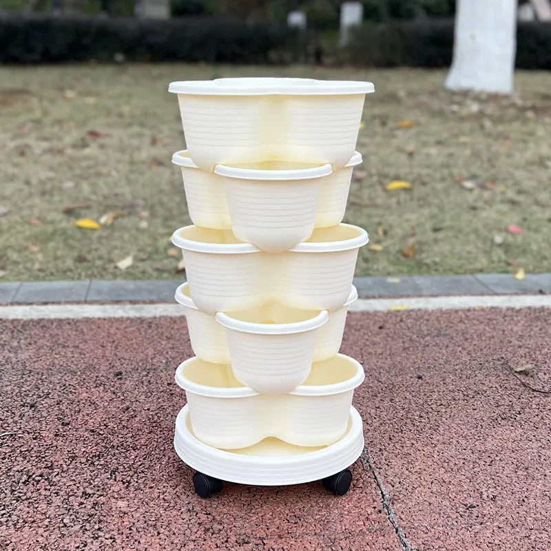 Vegetable Plastic Pot Balcony Strawberry Potted Plant