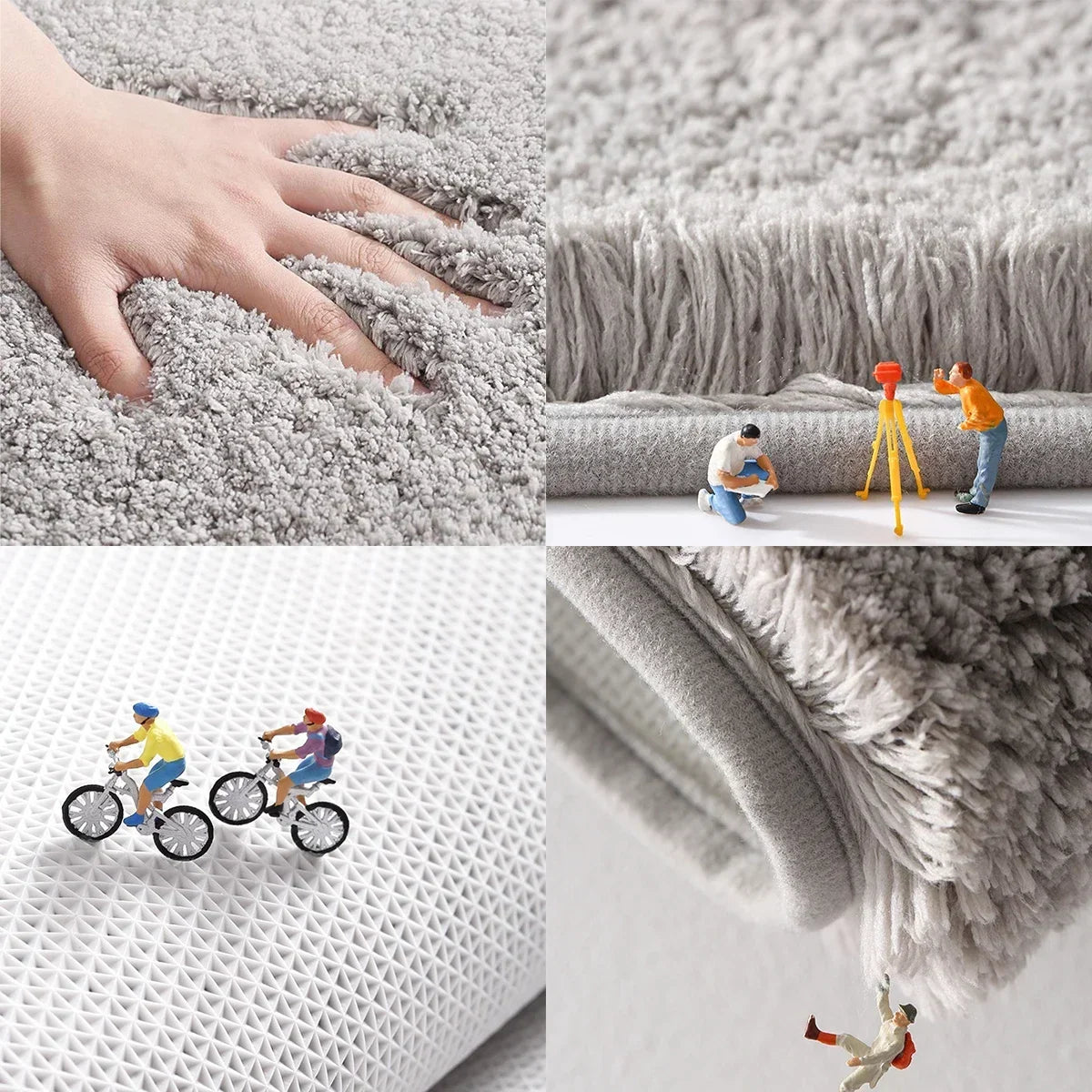 Bathroom Carpet Soft Fluffy Plush Thick Rug