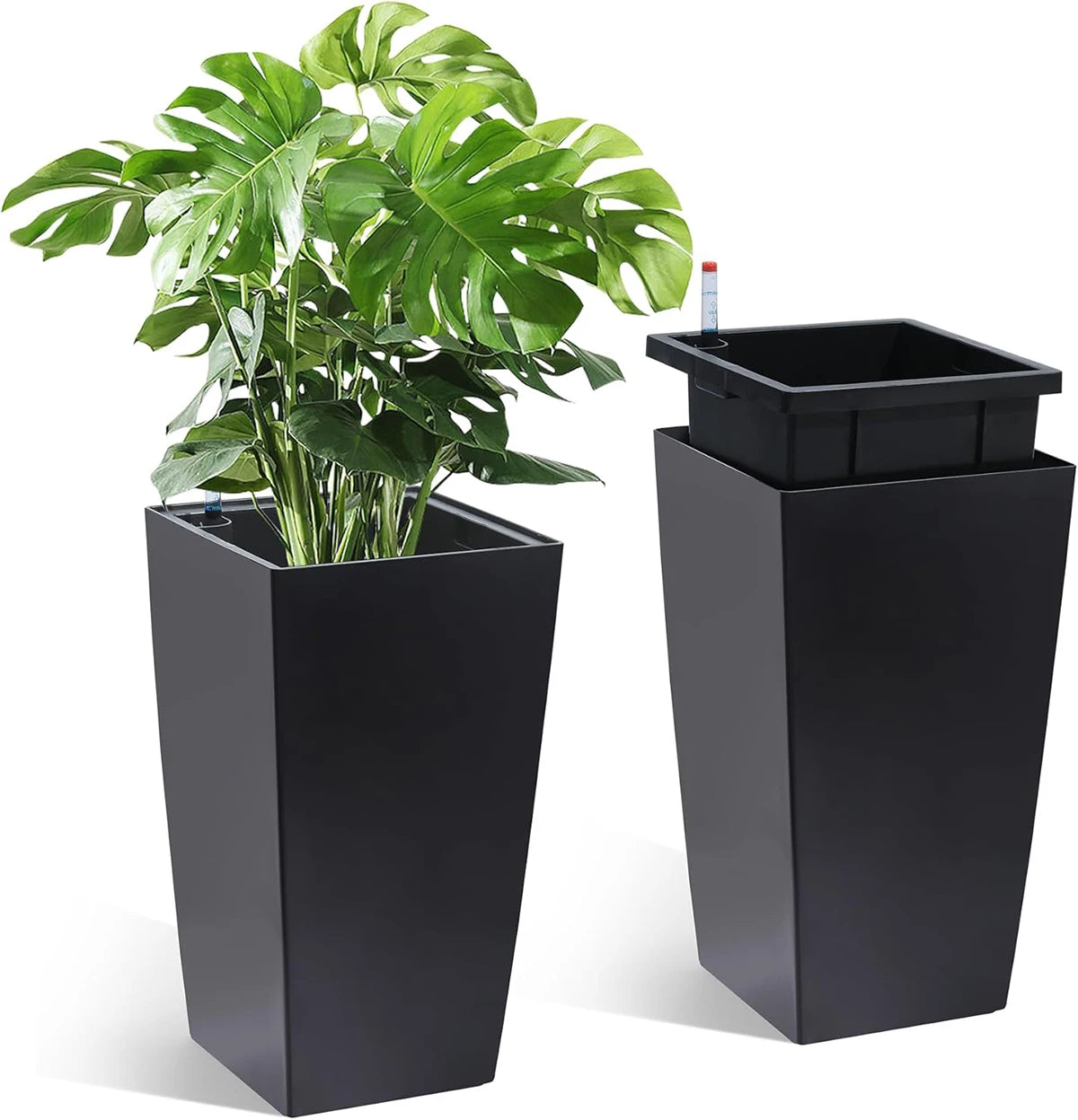 Planters with Drainage Holes ＆ Monitor Water Level