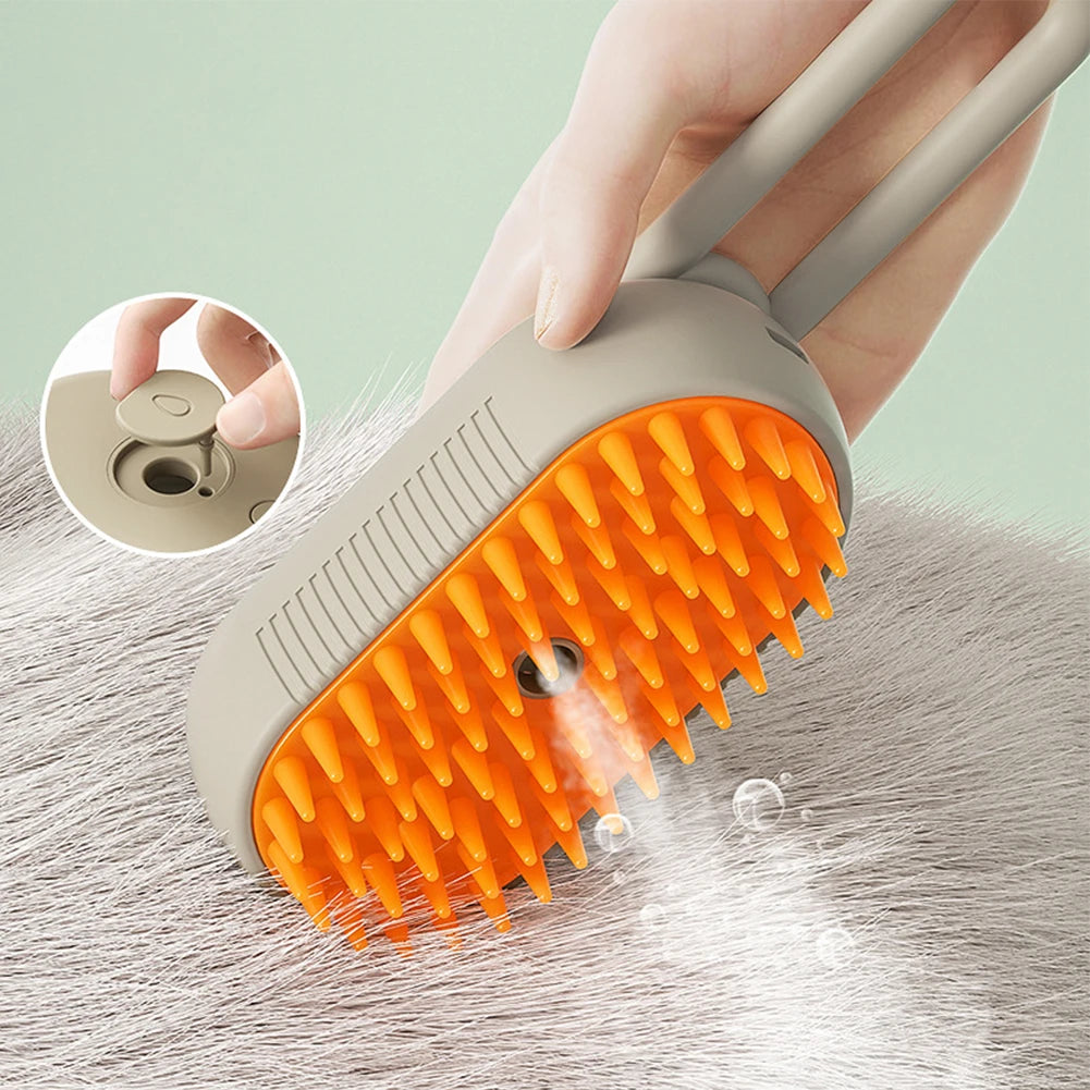 Steamy Dog Brush 3 in 1 Electric Spray Massage