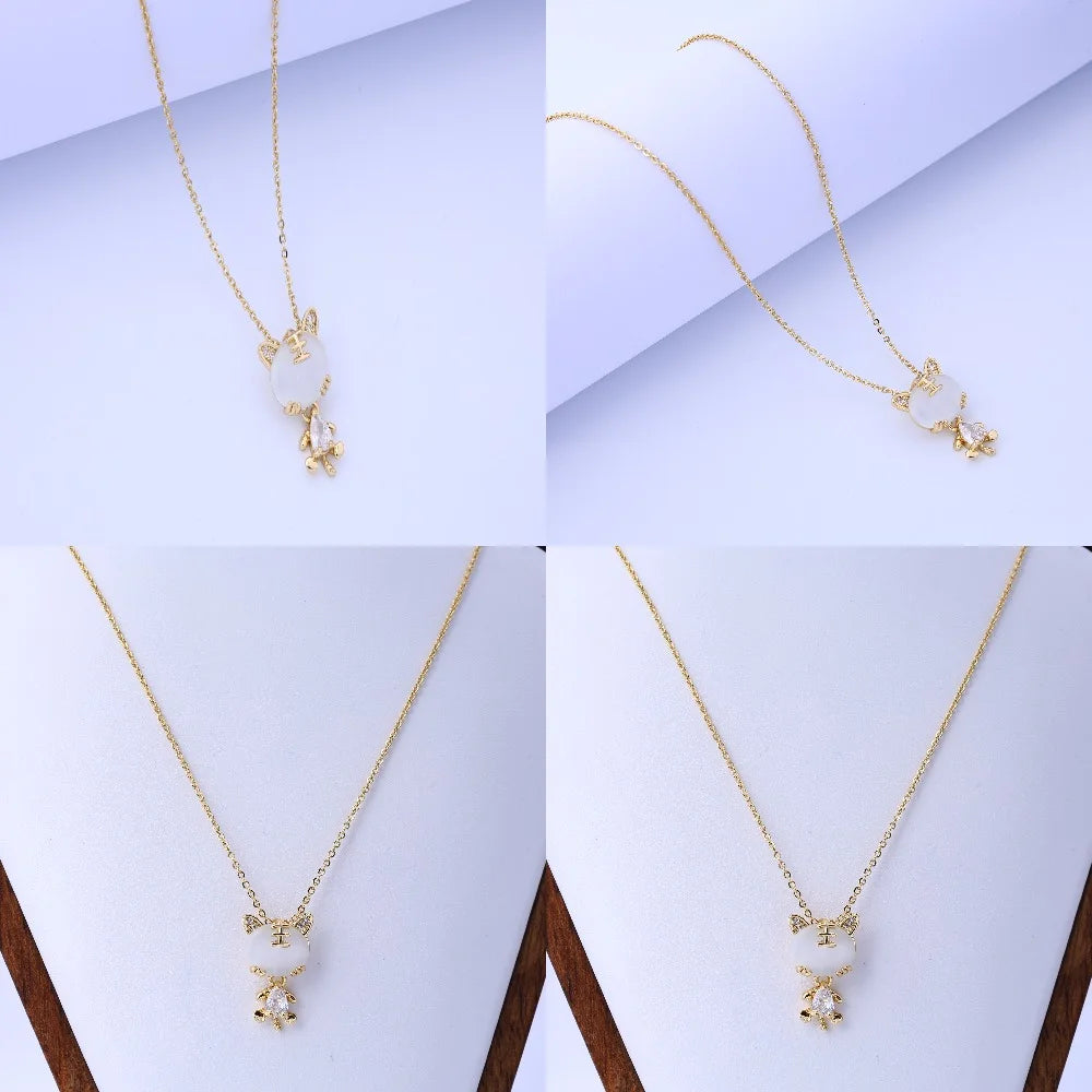 Light Luxury Small Tiger Opal Pendant Design