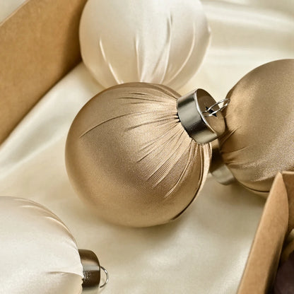 12PC Glossy Satin Christmas Hanging Ball Ornaments