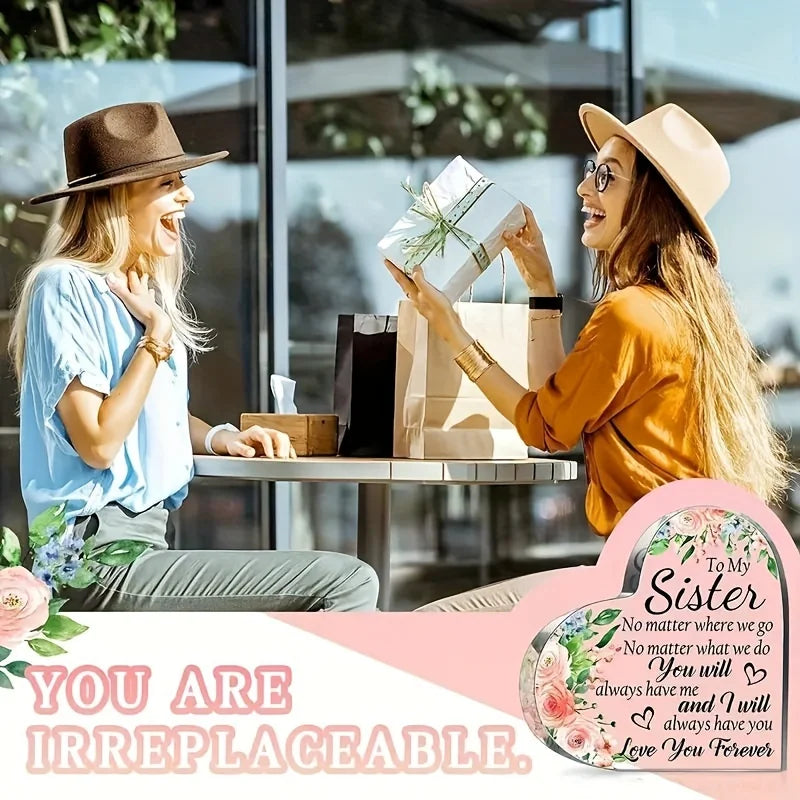 Sunflower Friendship Plaque Inspirational Acrylic Gift