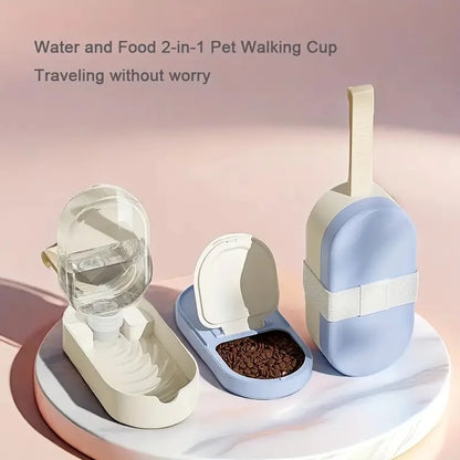 Portable Pet Water & Food Dispenser Leak-Proof