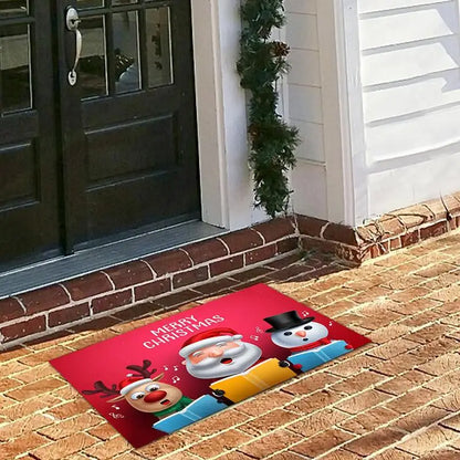 Santa Claus Welcome Mat Non Slip Rug