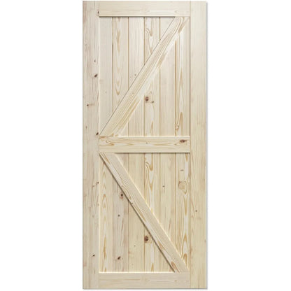 36in x 84in Sliding Barn Wood Door Pre-Drilled