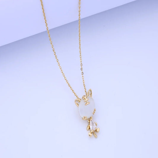 Light Luxury Small Tiger Opal Pendant Design