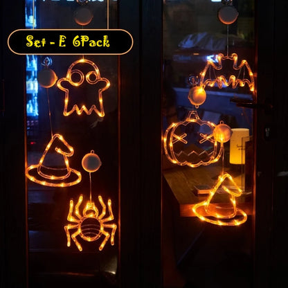 Halloween LED Sucker Lamp Window Hanging Decorations