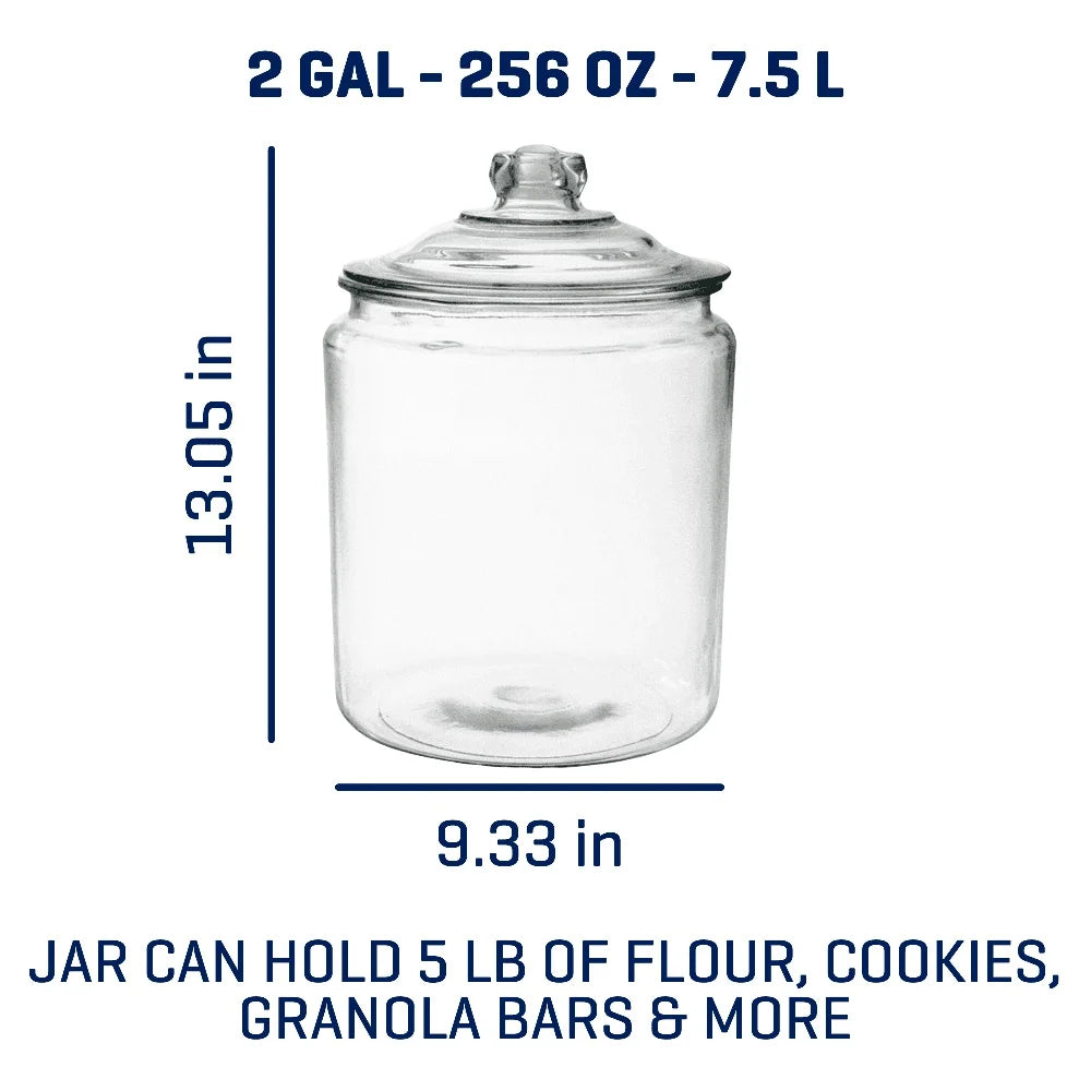Wide Mouth Food Glass Storage Jar