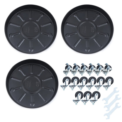 3pcs Black Heavy Duty Iron Plant Stand