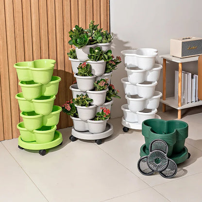 Vegetable Plastic Pot Balcony Strawberry Potted Plant