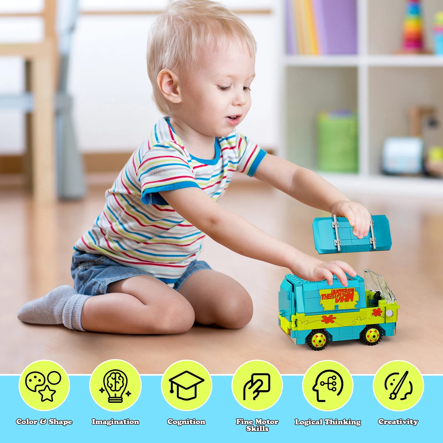 Scooby Doo Mystery Machine Panel Van Building Blocks