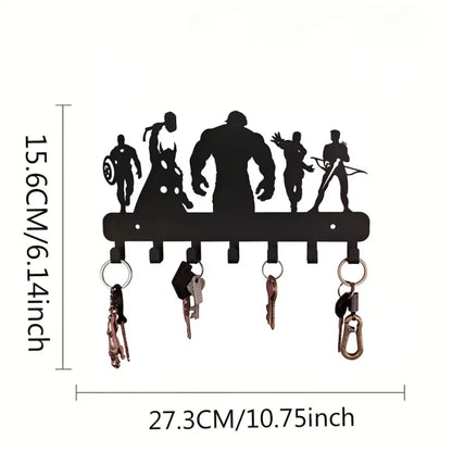 Stylish Enchanting 7-Hook Wall-Mounted Metal Organizer