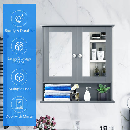 Wall Mount Mirror Cabinet Bathroom Medicine Cabinet