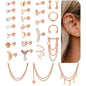 24Pcs Surgical Steel Flat Back Earrings