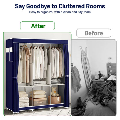 51" Dustproof Closet Wardrobe Organizer Multi-layer Rack