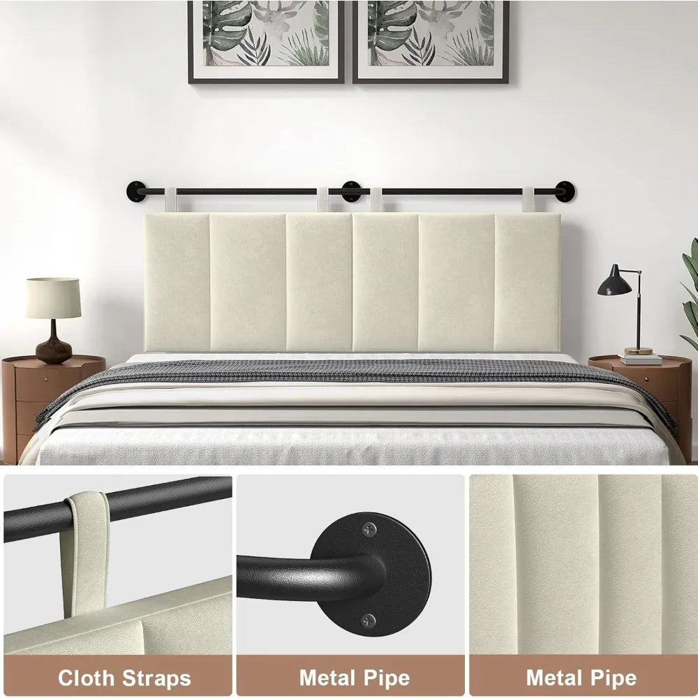 Versatile Queen Size Adjustable Height Headboard