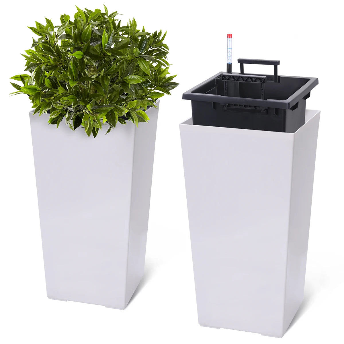 Planters with Drainage Holes ＆ Monitor Water Level