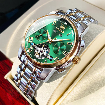 Automatic Mechanical Business Wristwatch Waterproof Stainless Steel