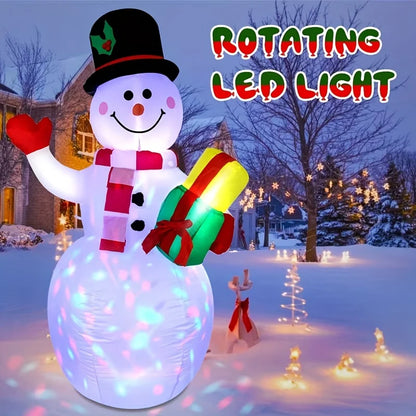 5FT Christmas Inflatable Snowman Decor Built-in LED