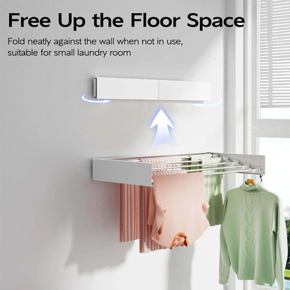 Wall Mounted Clothes Drying Rack Indoor, Retractable