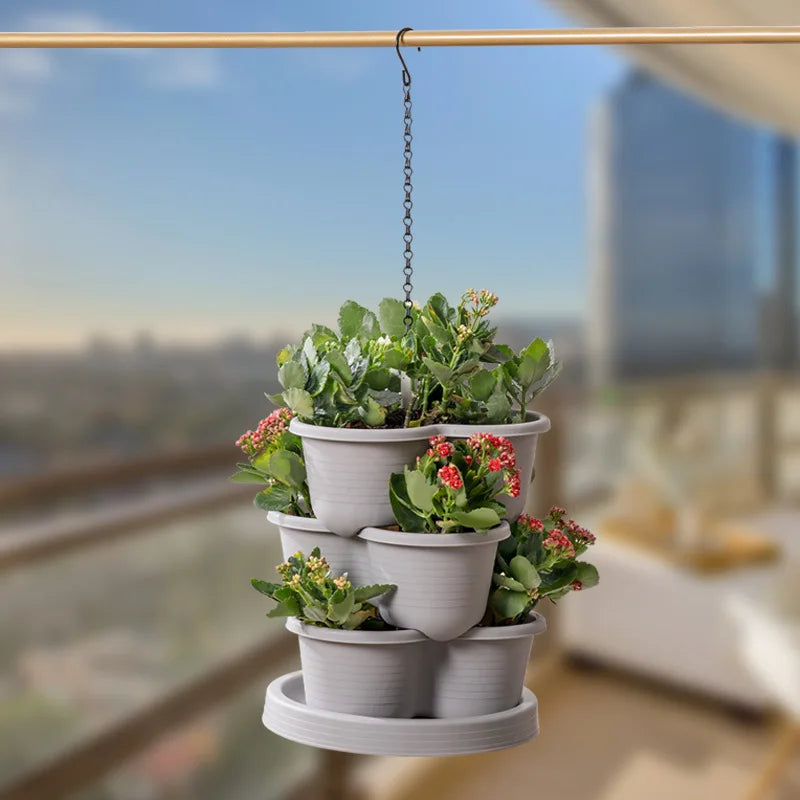 Vegetable Plastic Pot Balcony Strawberry Potted Plant