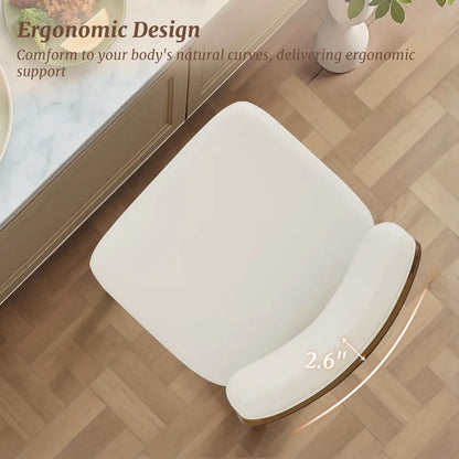 Set of 3 Counter Height Bar Stools with Wood Legs, 26"