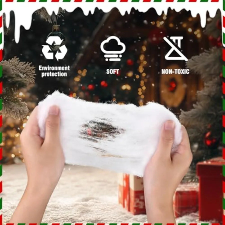 2 Roll Fluffy Thick Fake Snow Blanket