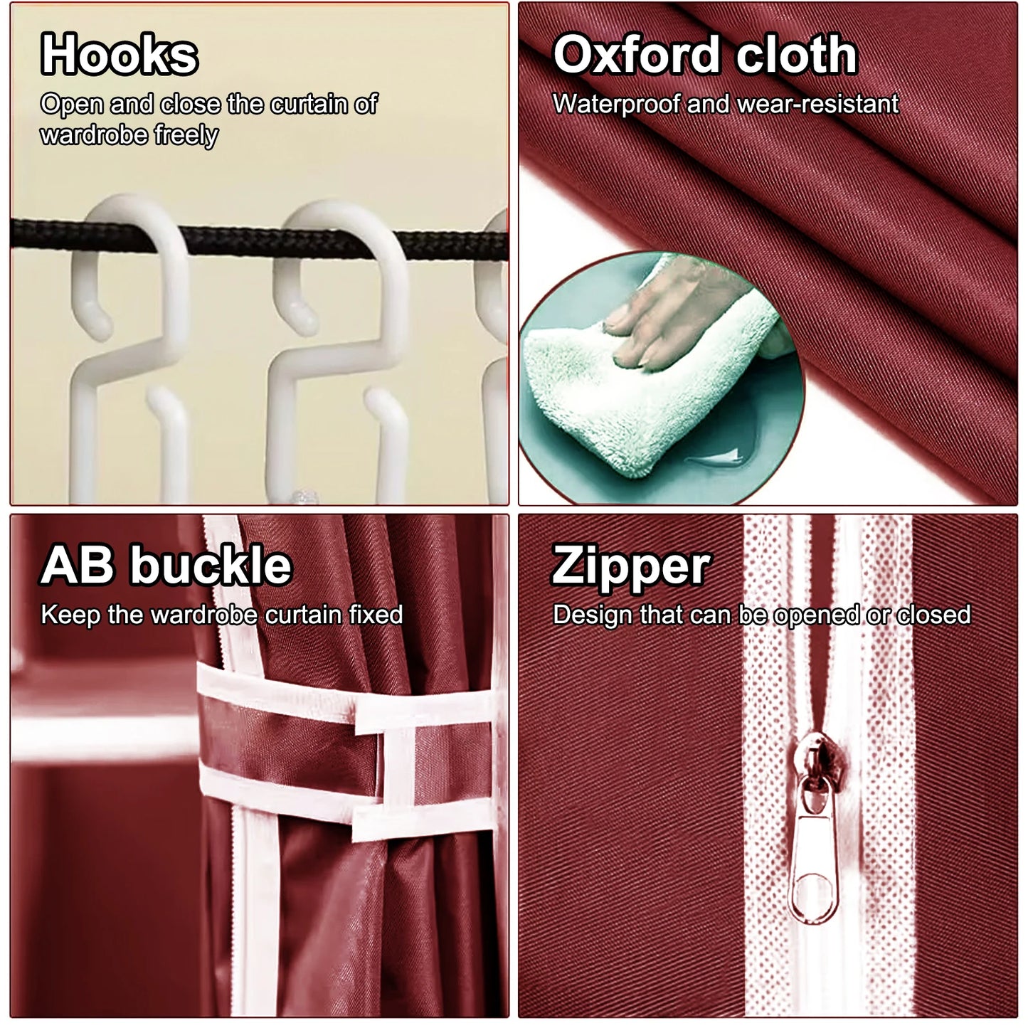 51" Dustproof Closet Wardrobe Organizer Multi-layer Rack